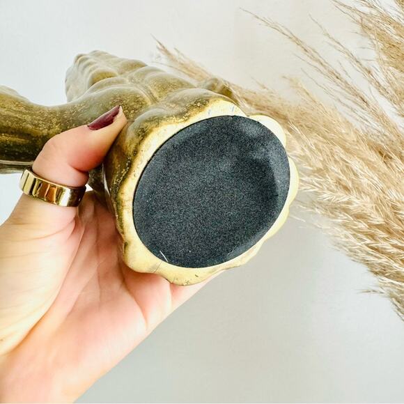 ANTHROPOLOGIE Textured Brass Gold Ceramic Saguaro Cactus Figurine Accent Decor - Picture 4 of 14